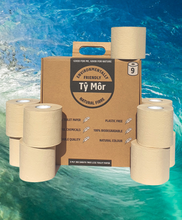 Load image into Gallery viewer, 9 Luxury extra long eco toilet rolls sustainable bamboo - double length
