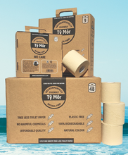 Load image into Gallery viewer, 9 Luxury extra long eco toilet rolls sustainable bamboo - double length
